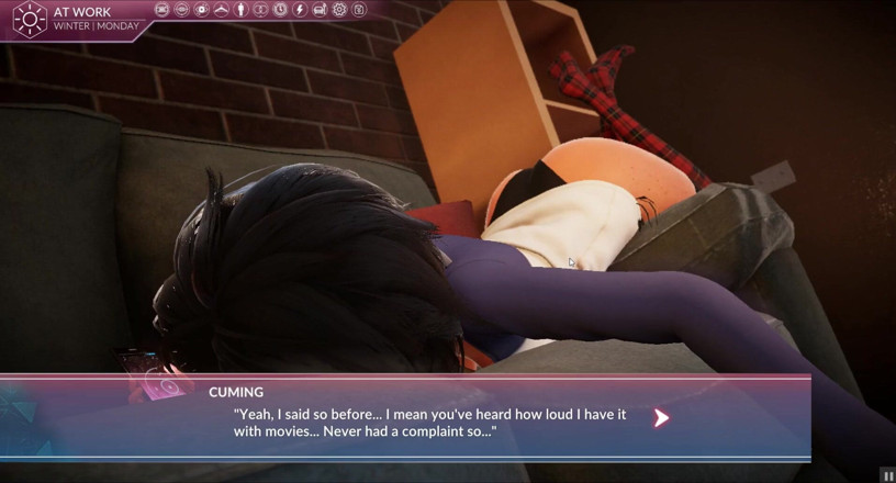Cumming Gaming: Our apartment [Xmas Hentai porn play], ep.1. My roommate take sexy...