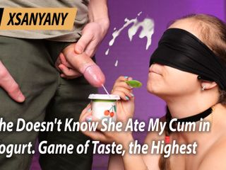 XSanyAny and ShinyLaska: She Doesn&#039;t Know She Ate My Cum in Yogurt. Game...