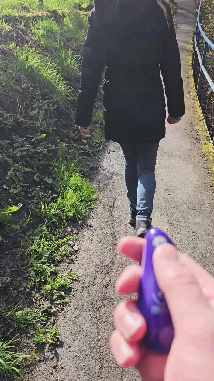 Bikergirl_97: Hot Walk with Love Balls in Pussy!