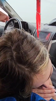 Creampie on the Side of the Road, We Had to Stop for a Cum