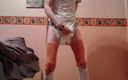 Wrigglesss: Abdl moja su pañal (¡4 veces!) Entonces gime mientras se corre...