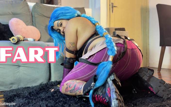 Cutiepiie Chubby: Jinx Cosplay scheetoverheersing - aanbid mijn reet en stinkt gas