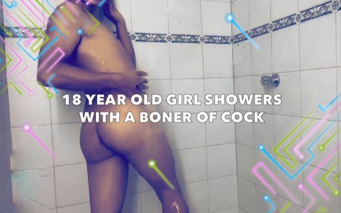 Evan Perverts: 18 year old girl showers with a boner of cock