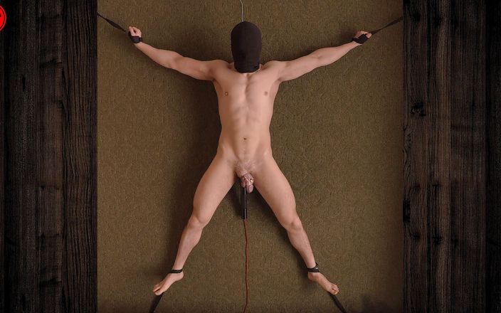 TOMMY___1995: 20 min edging challenge - restrained straight guy + chastity + prostate vibrator...