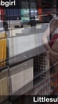 Sexy Asian Fucking Her Pussy in Public Library!