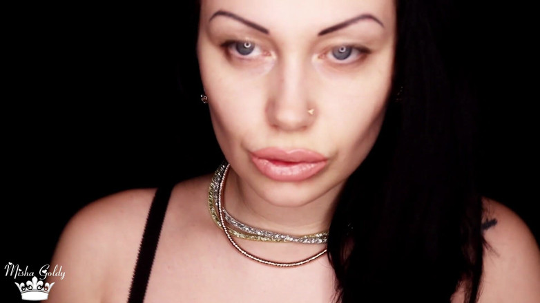 Goddess Misha Goldy: Sensual smoking &amp; lip fetish &amp; lipstick tease
