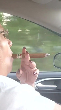Cigar Exhibitionist Dawn on the Highway