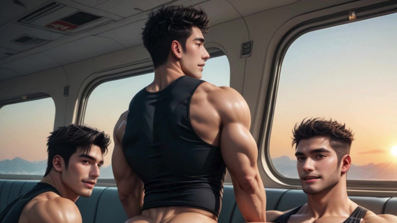Real narrated fantasy Hentai: Dangerous Gay Anal Sex on a Stuck Cable Car. Cumming...
