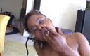 Hot Girlz: Busty African maid deepthroating her boss&amp;#039;s white cock
