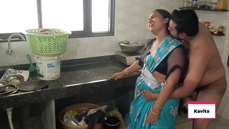 Kavita _zawazawi: Desi Indian Kavita Maid Fuck with Houseowner Tatya in Kitchen,...