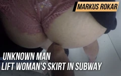 Unknown man lift woman's skirt in metro subway & rubbing his big ...
