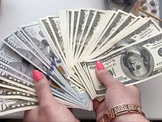 Goddess Misha Goldy: ASMR rustling of dollar bills in my beautiful manicured hands &amp;...