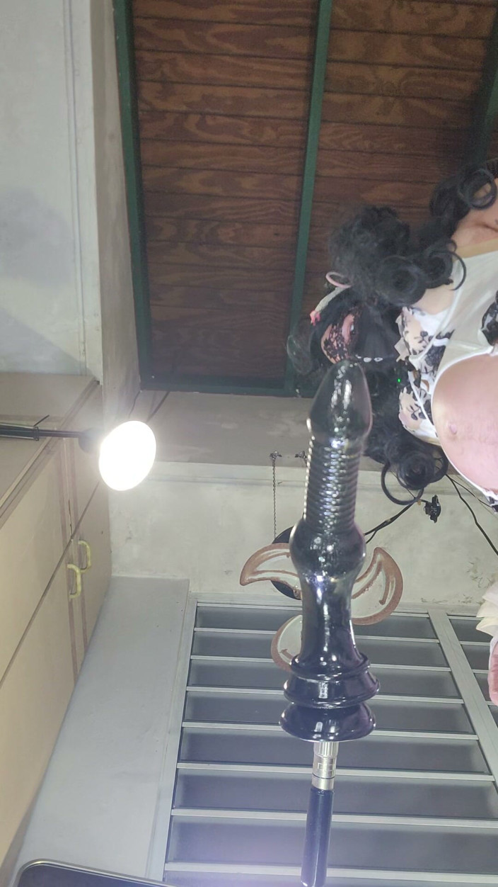 Benito414: Hot Latina TS Cintia414 Cums Hard While Riding Against the...