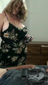 My big tit Stepmom takes a face full of my cum