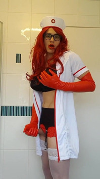 Naughty Nurse Getting Horny and Cumming