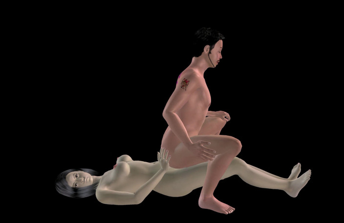 RenderLust: Animated 3D Porn - Asian Man Riding Strap on in Ass by...