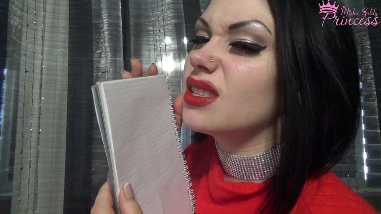 Goddess Misha Goldy: Transforming you to the paper &amp; kissing