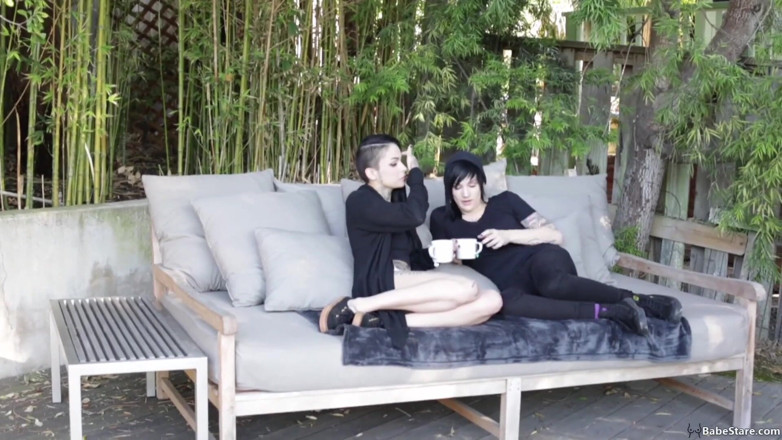TatBabes: Lesbians scream in pleasure as they get the best pussy...