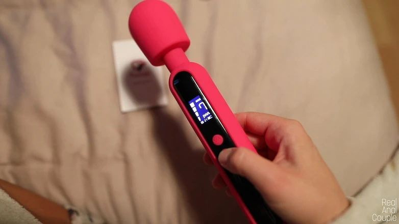 RealAnalCouple: Shaking Orgasm While Testing the Funzze Led Display Wand with...