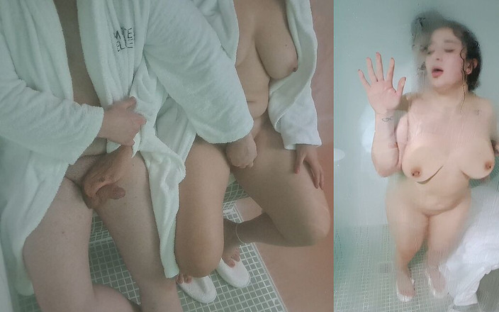 Miss Squirting: Soția curvă se fute cu un străin la saună