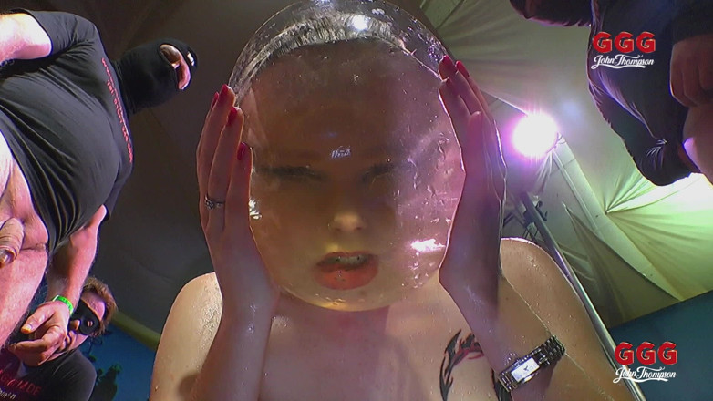 GGG John Thompson Studio: Blonde Slut Gets Her Face Drenched in Bukkake Cumshots