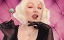 Arya Grander: ASMR sexy video: lipstick, mesh gloves and lollipop (Arya Grander)