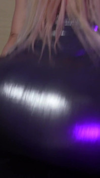 Bimbo in Tight Silver Dress Teases and Fucks