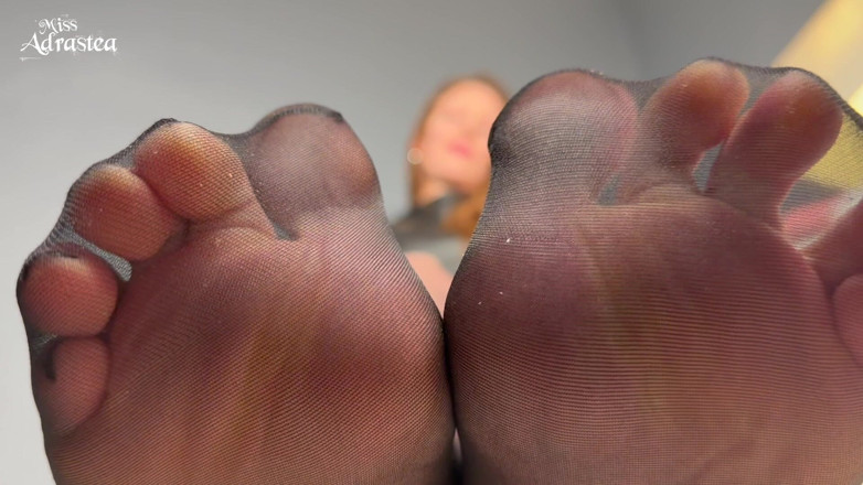 Miss Adrastea: Be a Good Pet Under My Fragrant Feet! - Pantyhose Domination...