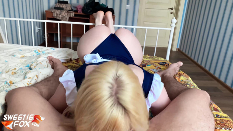 Sweetie Fox: Student deep facefuck and oral creampie dick PE teacher