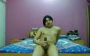Cute &amp; Nude Crossdresser: Dirty nude crossdresser massaging his cock, nipples, and cumshot on...