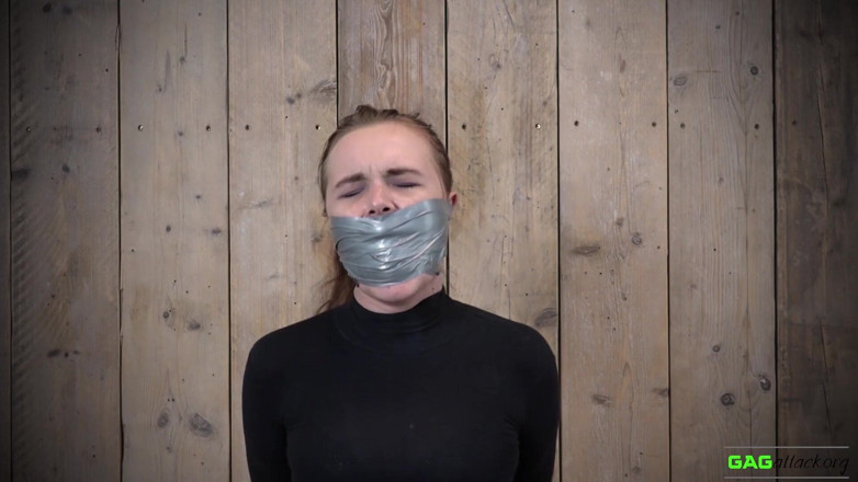 Gag Attack: Roxy - PVC tape gagged