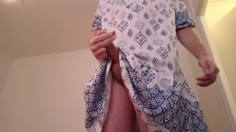 Ed Eden: Blue and White Long Dress
