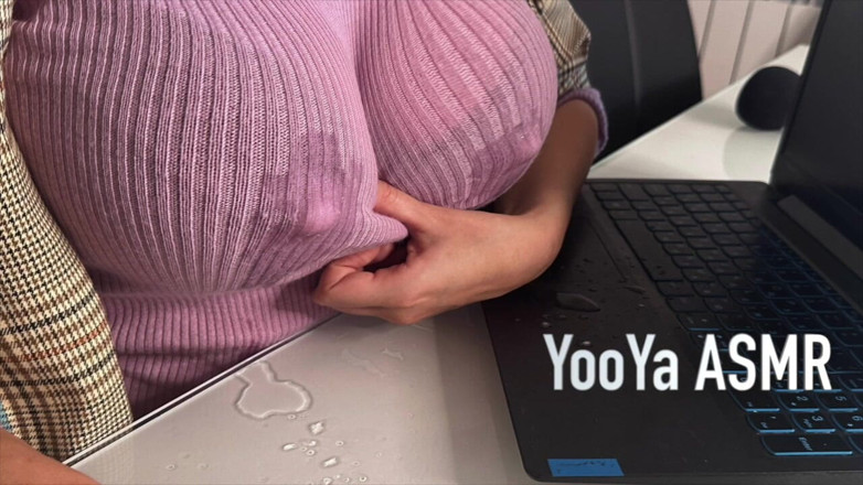 YooYa ASMR: 사무실에서 배다른 아들을 유혹하는 핫한 계모