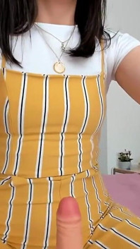 Cute Alice, a Pretty Little Slut with a Cute Face, Masturbates Your Cock with Her Soft Hands and Gives You an Oily Footjob
