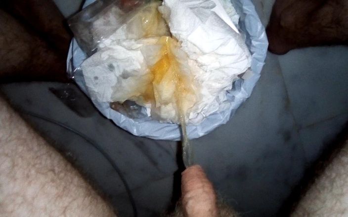 Sex hub male: John is waking up and Pissing into the Trashcan