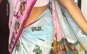 South Indian queen: Trying indian saree