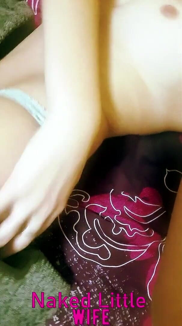 Nakedlittlewife: The girl shows her elastic breasts and wet tight pussy