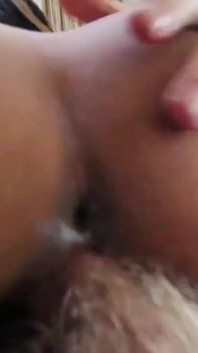 Tiny Pinay filled up with cum bubbles