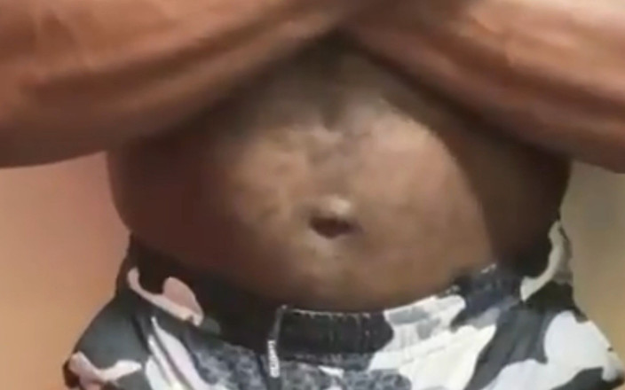 Black Muscle Stepdad: Black Muscle Dad Intense Nippleplay and Cum