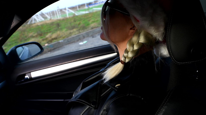 evil-bunny: New Years Eve Sexy Russian Slut Sucks in Car and...