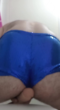 Playing with a Realistic Dildo in Crossdresser Lingerie