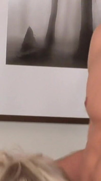 Dude giving his cock to his friend while fucking a pretty MILF