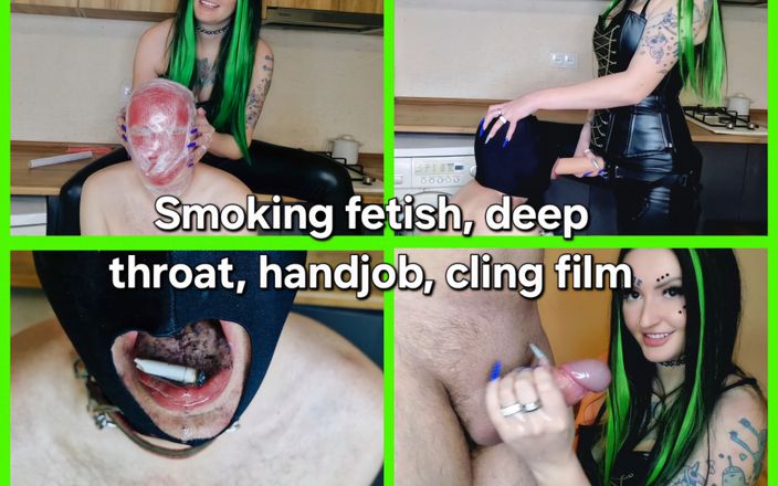 Dominatrix Nika: 女主调教会议。恋物癖，吸烟，打手枪，穿戴式假阳具口交