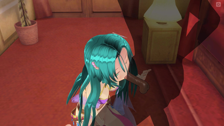H3DC: 3D Hentai girl with blue hair touches her pussy and...
