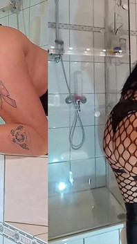 Horny Housewife Completely Fucked in the Bathroom