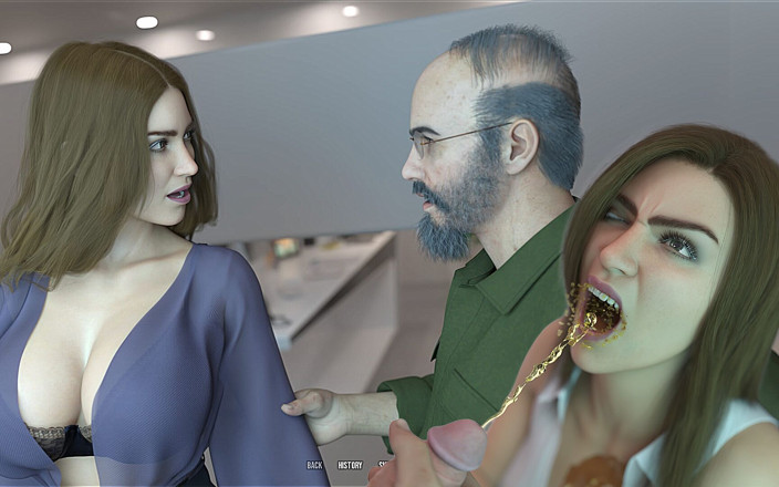 Lustful Gaming: cycata biuro gorąca żona staje się spust i sikanie dziwka dla...