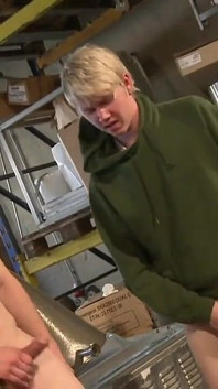 German Skater Couple with Quicky in the Warehouse