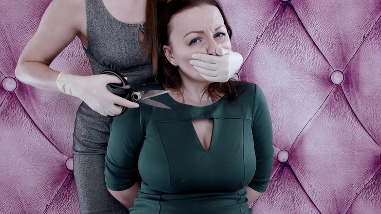 Arya Grander: 衣服破坏视频 - 恋物癖女同性恋捆绑SM淫荡