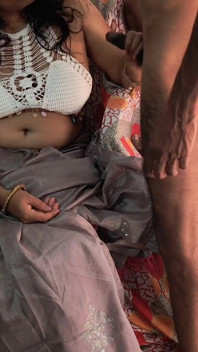Hot Mature Indian Big Boobs Bhabhi Had Hot Romantic Sex with Her Skinny Devar and Cum Facial