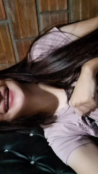 Latina Touches Herself on Video Call